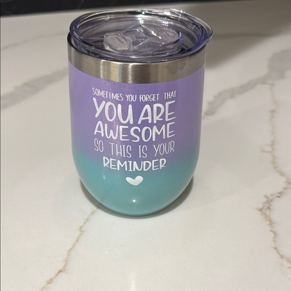 Purple and Blue Insulated Tumbler